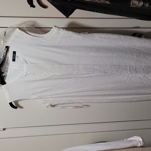 White linen dress